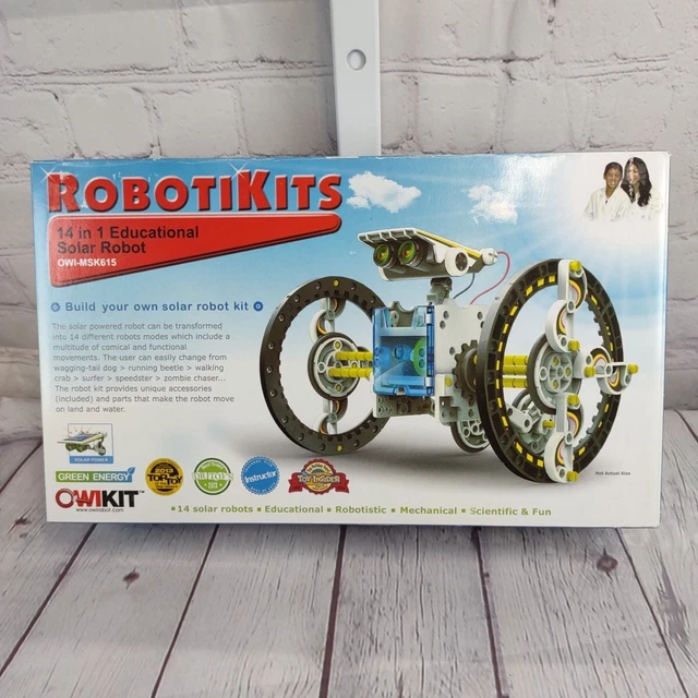 ROBOTIKITS EDUCATIONAL SOLAR Power Robot Build Your Own Kit OWI-MSK615 ...