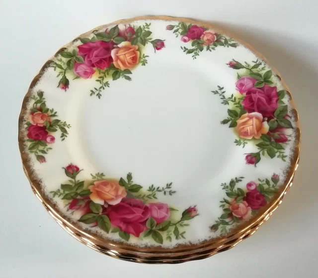 Royal Albert Vieux Pays Roses Soucoupes X 4