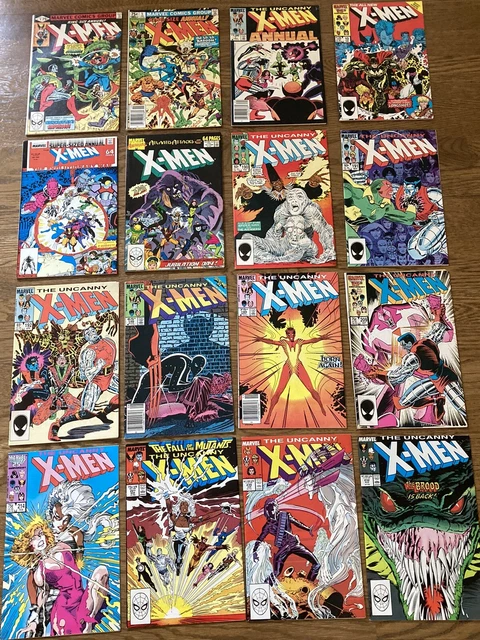 UNCANNY X-MEN 16 Issue Lot 190 191 192 196 199 209 214 227 230 232 + 6 Annuals!