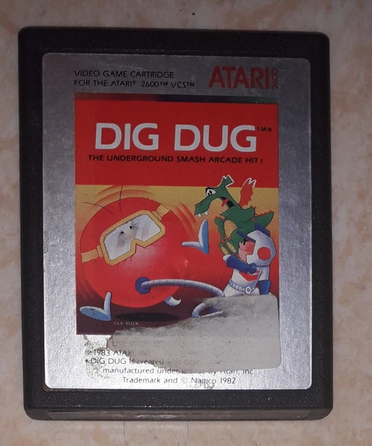 Jeu Dig Dug Atari 2600 VCS - Cartouche Vintage 1987 - Avec Manuel - Testée