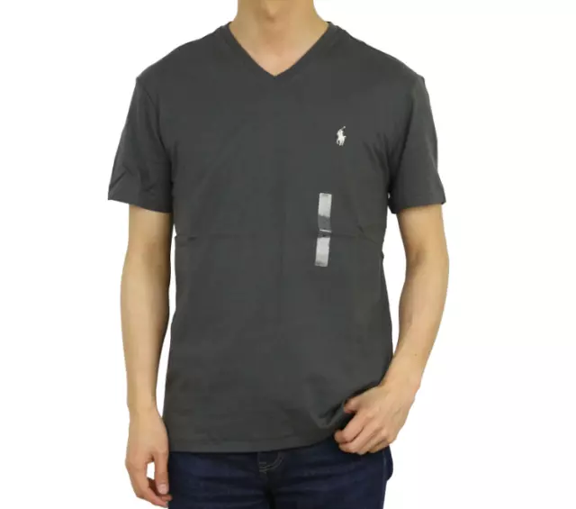 Polo Ralph Lauren Men V-Neck Classic Fit T-Shirt Shirt Gray Size Small