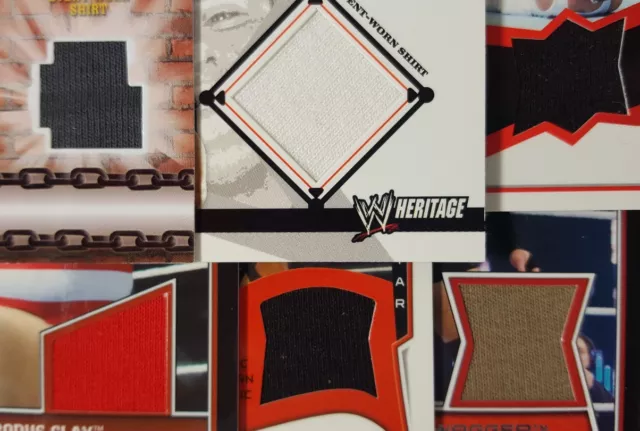 WWE 2005 - 2014 SHIRT / MAT / PATCH RELIC Card singles TOPPS