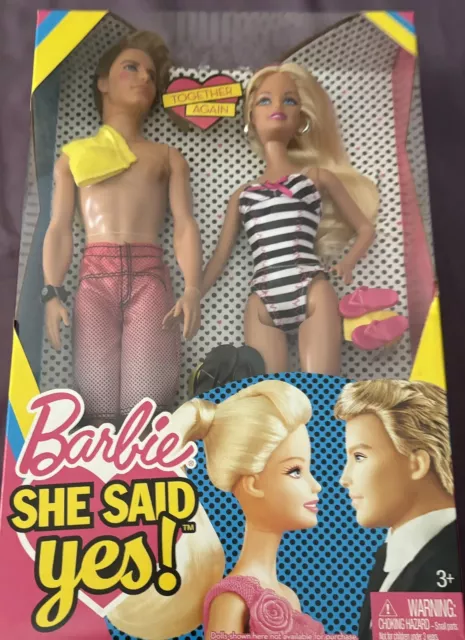 Barbie - SHE SAID YES! - Barbie & Ken 2 doll set - #T7431 - NRFB - 2010 NEW