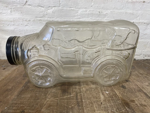 Vintage Libbey Large 5 Gallon Glass Antique Car Automobile Canister Jar with Lid