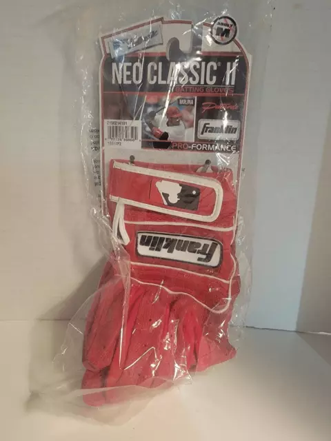 Franklin Sports MLB Adult Neo Classic II Series Batting Gloves Red Adult Medium 3