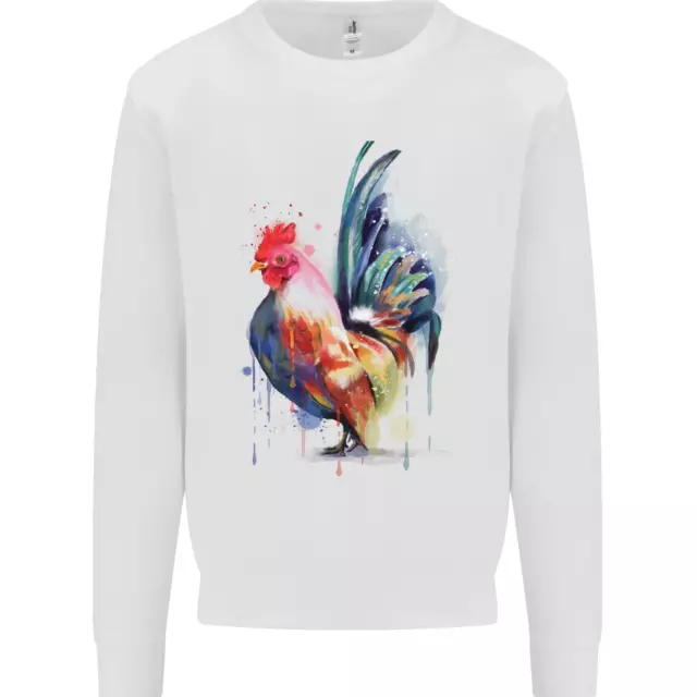 Un Acquerello Di Pollo Felpa Per Bambini Maglione
