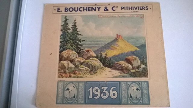 ANCIEN CARTON PUBLICITAIRE potasse d'Alsace 1936 calendrier Hansi no ANCIEN CARTON PUBLICITAIRE potasse d'Alsace 1936 calendrier Hansi no