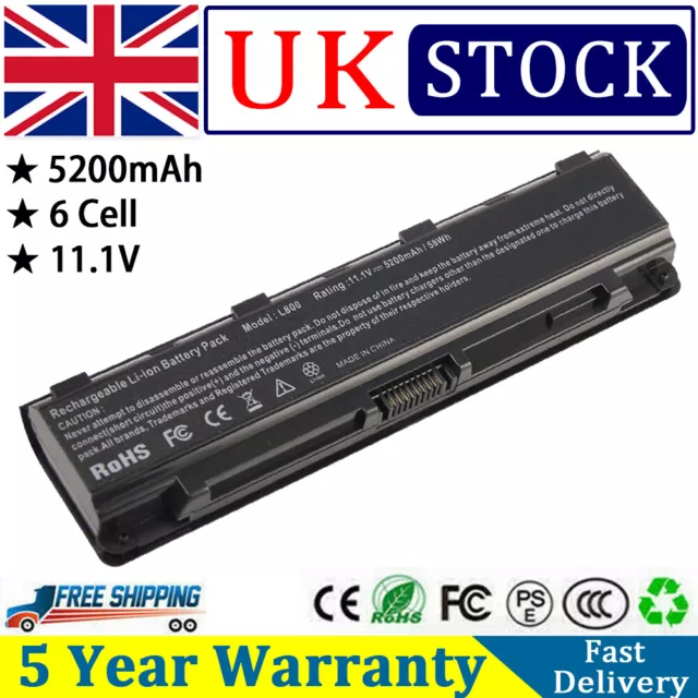 Laptop Battery For Toshiba PA5024U-1BRS Satellite PRO C850 L850 L870 M800