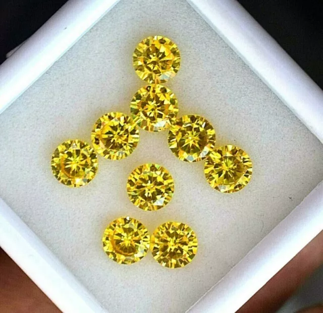 20.10 Ct Round Cut Natural Yellow Sapphire Lot Gemstone Ggl Certify 2