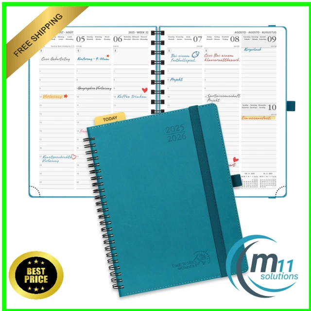 BRUNNEN 5-Monats-Kalender 2025 - Wandkalender 30x58,5 Cm, Deutsch/englisch/französisch, Mit Datumschieber