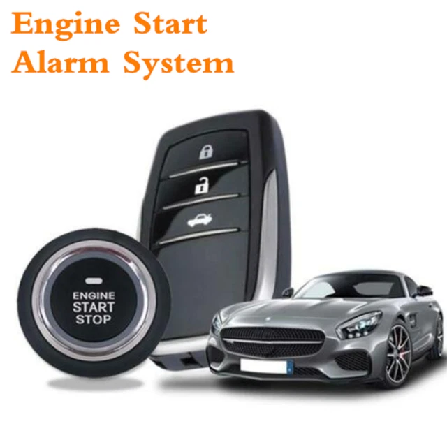 Car Keyless Entry Engine Start Alarm System Push Button Remote Control Kit 12V