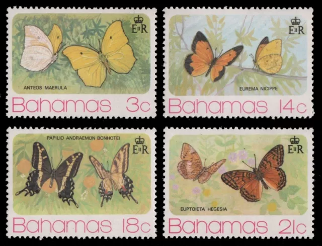 Bahamas 1975 - Mi-Nr. 378-381 ** - MNH - Schmetterlinge / Butterflies