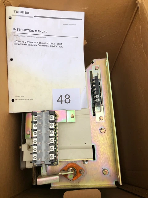 Toshiba Hcv-1Kau 720A 3Ph 1500V Max Vacuum Contactor Toshiba Hcv-1Kau 720A 3Ph 1500V Max Vacuum Contactor