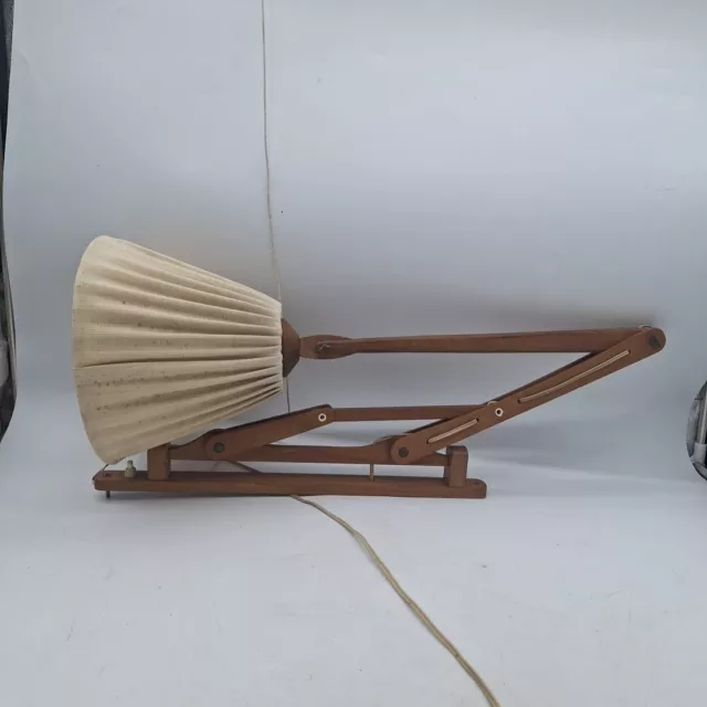 1950s Style Scissor Lamp Wooden