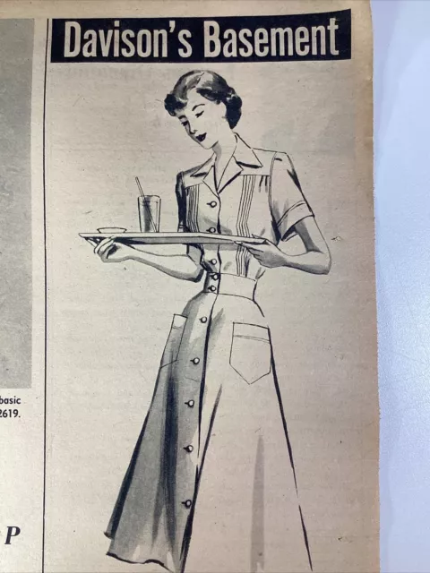 ATLANTA DAVISON’S BASEMENT Fashion Print Ad 1948 ATL AJC Coogler ...