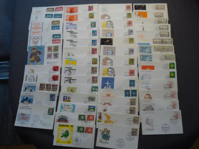 BRD  Ersttagsbriefe FDC  AUS 1970 LOT 52 STÜCK  !