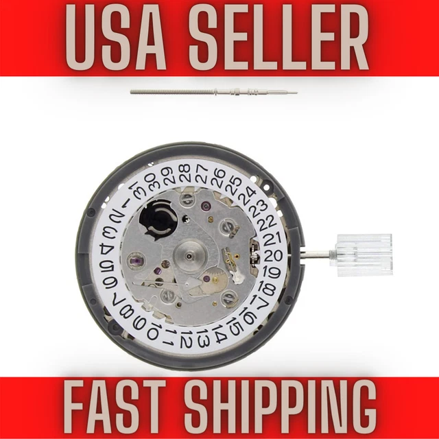 Seiko Watch Movement Stem Replacement - Fits NH34, NH35, NH36, 4R35, 6R15, 7S26 & More Seiko Models