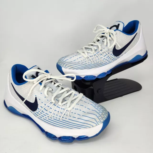 Nike Boys KD 8 768867-144 White Blue Basketball Sneakers Size Y7 Mens 7