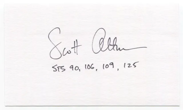 Scott Altman Signed 3x5 Index Card Autograph Signature NASA Astronaut STS-125