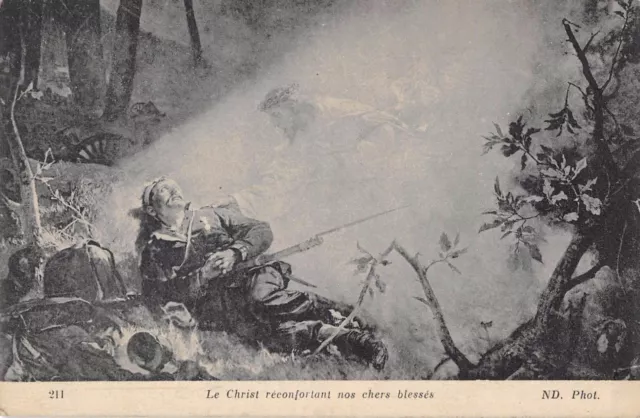 Cpa War Christ Comforting Our Dear Soldiers