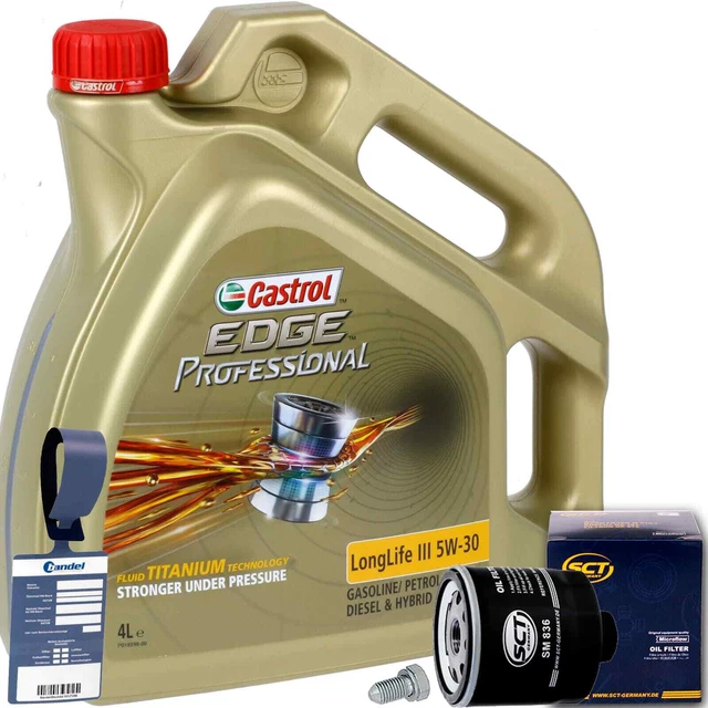 Filtro Olio + Castrol 5W30 per Polo 5 6R Touran 5T Golf 6 Audi A3 8V Passat B8