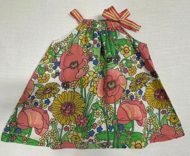 Jack & Milly Baby Toddler Flower Floral Print Summer Dress Size 2 Colourful