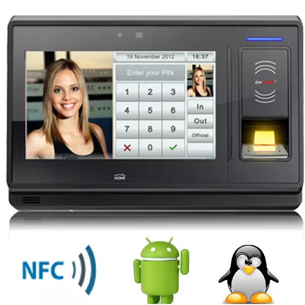 Terminal Controle d'acces biométrique Ecran Tactile Wifi systeme Linux / Android