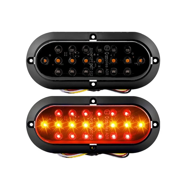 Feu Arrière LED Sacoche Pour Harley - Fonctions Clignotant, Frein, Danger - Boîtier Et Lentille Noirs