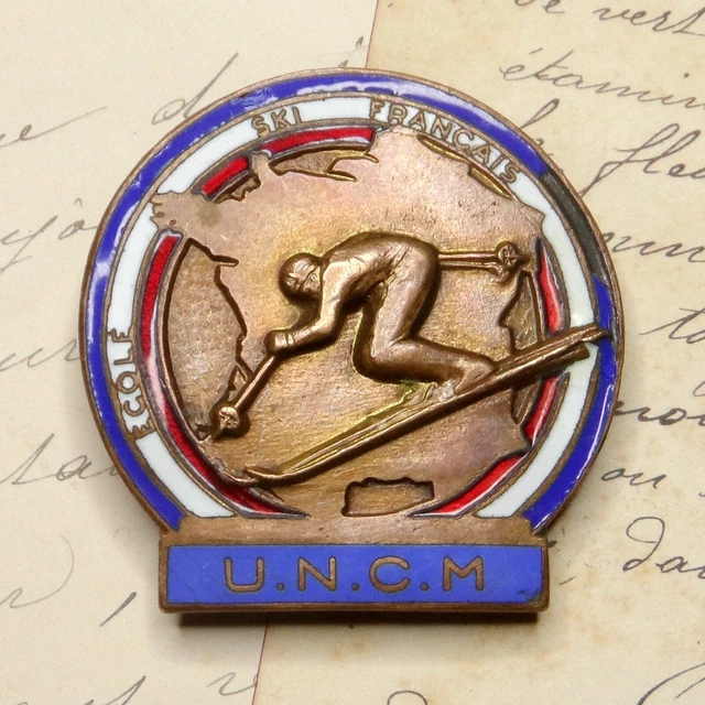 Ancien Insigne Broche École De Ski Français – Toussui Re Augis Lyon – Savoie Sport