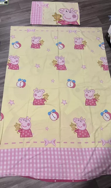Piumone e federa Peppa Pig letto singolo bambini reversibile doppio lato rosa