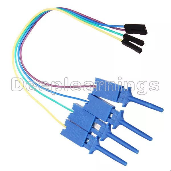 4PCS Test Clamp Wire Hook Test Clip for Logic Analyzer Electronic Components NEW