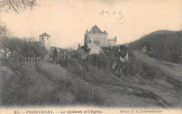 FRONTENAY - Le Château  et l'Eglise - JURA