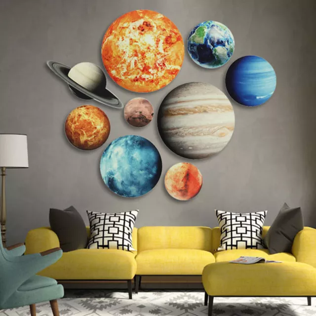 525PCS Wall Stickers Glow in The Dark Stars Solar System Planets Glowing  Ceiling