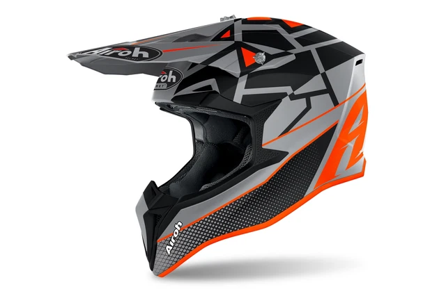 Wrm32Xs - Casco Off Road,Cross, Airoh Wraap Mood Orange Matt Helmet Taglia Xs