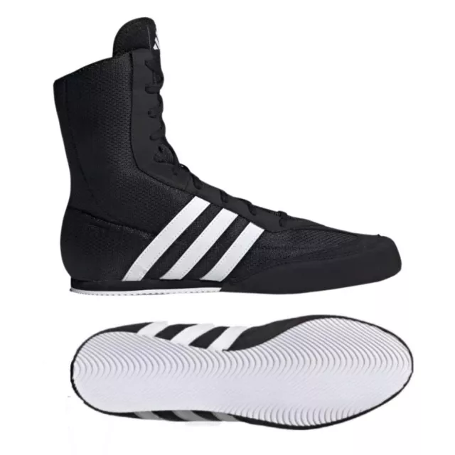 Adidas Box Hog 2 Boxing Boots Adult Boxing Shoes Kids Black Boxing Training Boot