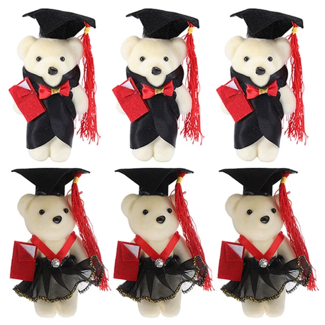 6 Pcs Kids Bear Plush Toy Graduation Season Dr. Bear Stuffed Animal Bulk