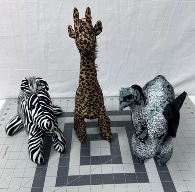 Giraffe Elephant And Zebra Sand Filled Animal Toy Weighted Sandbag Plush Sensory