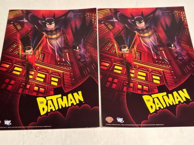 THE BATMAN DC Warner Bros lot of 2 large promo postcards SDCC Comic Con 2007