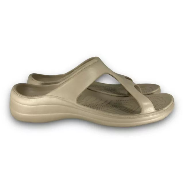 Dawgs Slides Sandals Slip On Open Toe Tan Women 7-8