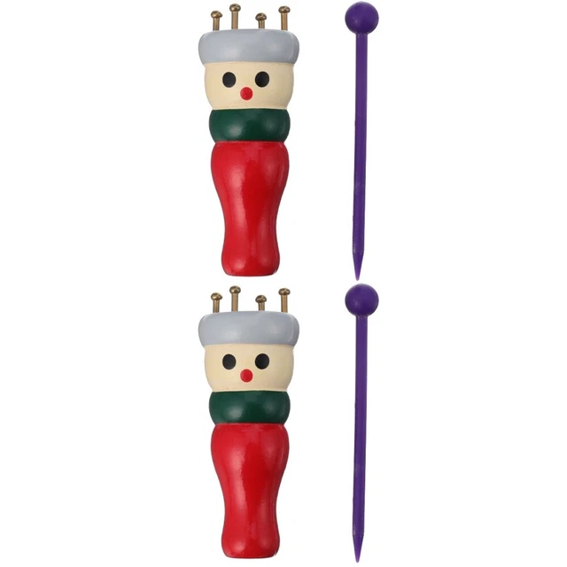 2 unidades muñeca de madera carrete automático tejedor torre de tejido Dolly niño