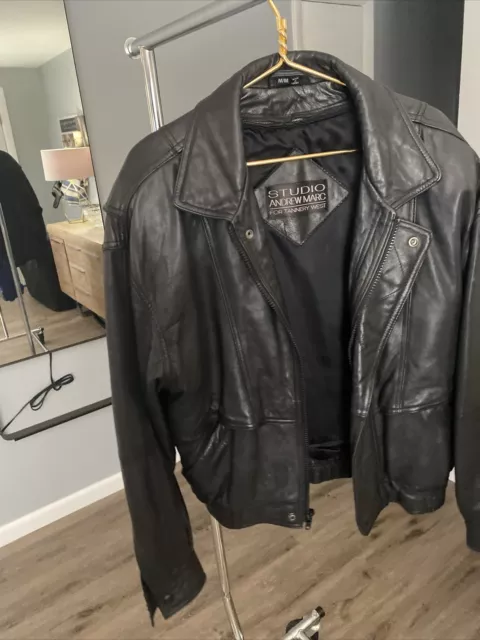 Marc New York Andrew Marc Black Leather Jacket Men’s Size M