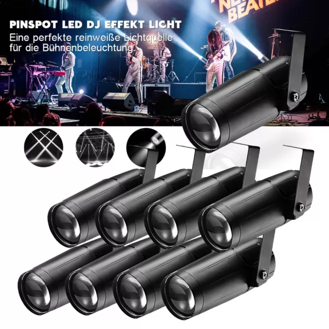 30W LED Pinspot Punktstrahler Spot Lichter weißer Scheinwerfer Spot Lichteffekt 3