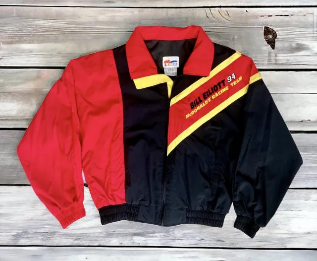 Vintage 1995 Bill Elliott McDonald’s Racing NASCAR Official Jacket Men’s Sz XL