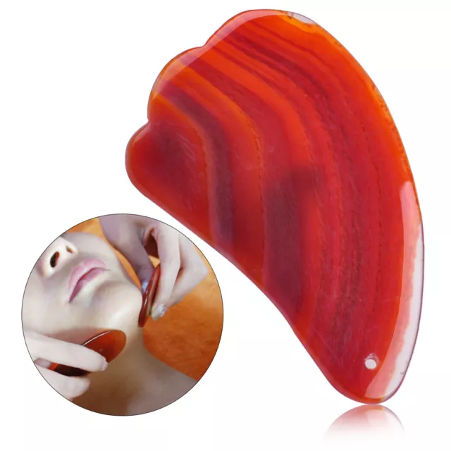 Achat Gua Sha Karneol GuaSha Körper Massage Schaber Chinesische Board Werkzeug d