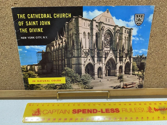 Vintage Cathedral Church St John The Divine New York Usa Photo Book Souvenir Vgc