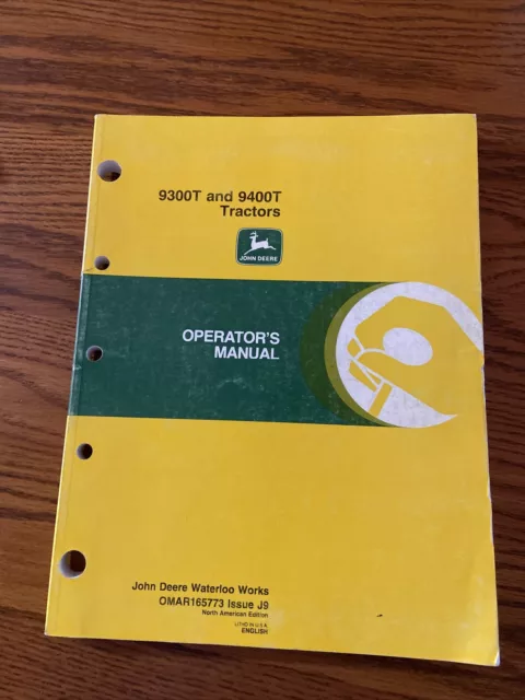 John Deere 9300T 9400T Tractor Operators Manual OMAR165773