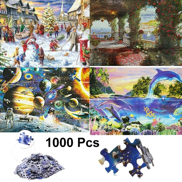 1000Pcs 5 Styles Wooden Jigsaw Puzzle Best Family Games Toy Kid Gift  20*28 Inch