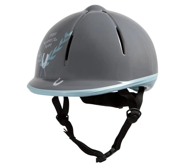 Pfiff Kindersicherheitshelm "Lota" Grau, Gr. 40 - 46cm, Reithelm Kinder Helm neu 5