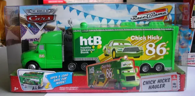 Disney Pixar Cars - Chick Hicks Hauler - Target Team Rust-Eze - Race O Rama