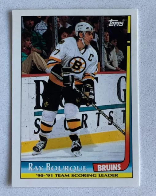 NHL RAY BOURQUE Boston Bruins 1991-92 Topps Scoring Leader Trading CARD #19